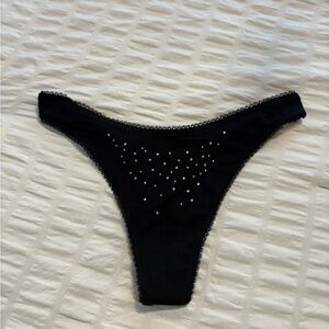 Victoria's Secret Black Lace Thong